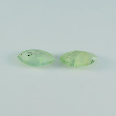 Riyogems, 1 pieza, prehnita verde facetada, 5x10mm, forma de marquesa, gema suelta de calidad AAA