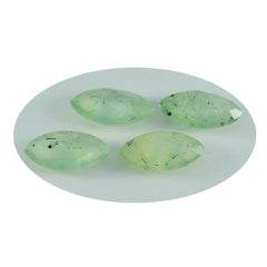 Riyogems 1 pieza de prehnita verde facetada de 6x12 mm con forma de marquesa, gemas sueltas de calidad a+