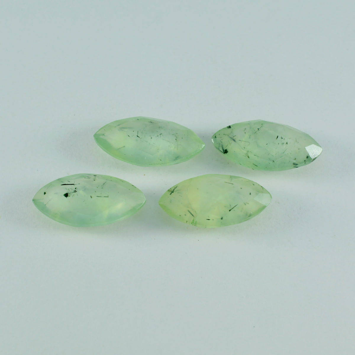 riyogems 1шт зеленый пренит ограненный 6х12 мм форма маркиза качество А+ отдельные камни