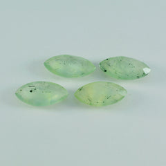 Riyogems 1PC Green Prehnite Faceted 6x12 mm Marquise Shape A+ Quality Loose Gems