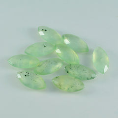 Riyogems 1PC Green Prehnite Faceted 7x14 mm Marquise Shape A+1 Quality Loose Stone