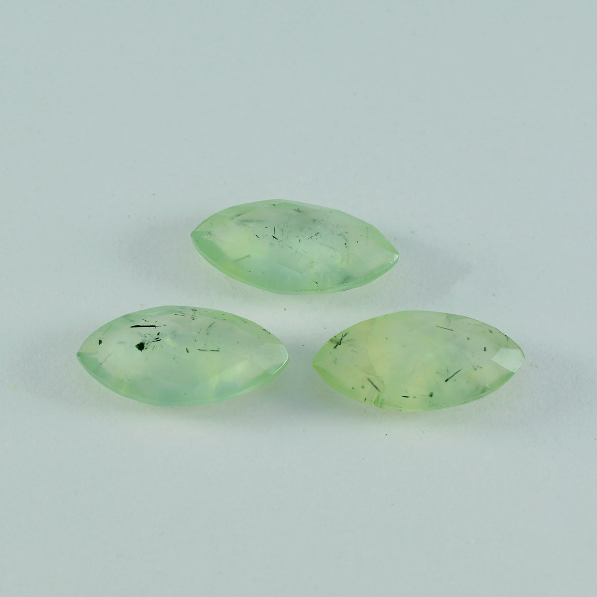riyogems 1шт зеленый пренит ограненный 9х18 мм драгоценный камень хорошего качества в форме маркиза