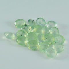 riyogems 1 pezzo di prehnite verde sfaccettata 6x8 mm di forma ovale, gemma sfusa di ottima qualità