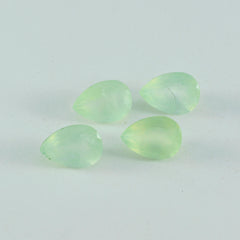 riyogems 1pc préhnite verte à facettes 10x14 mm forme poire pierres précieuses de qualité douce