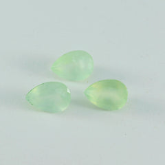 Riyogems 1PC Green Prehnite Faceted 12x16 mm Pear Shape superb Quality Stone
