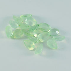 Riyogems, 1 pieza, prehnita verde facetada, 5x7mm, forma de pera, gemas sueltas de gran calidad