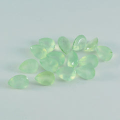 Riyogems 1PC Green Prehnite Faceted 6x9 mm Pear Shape fantastic Quality Loose Stone