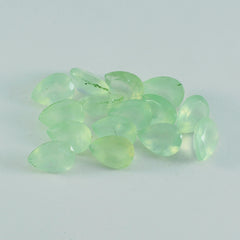 riyogems 1 pezzo di prehnite verde sfaccettato 7x10 mm a forma di pera, pietra preziosa sfusa di qualità sorprendente