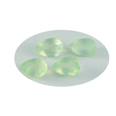 Riyogems, 1 pieza, prehnita verde facetada, 8x12mm, forma de pera, Gema de calidad maravillosa