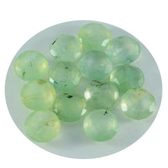 riyogems 1шт зеленый пренит ограненный 10х10 мм круглая форма а+качество камень
