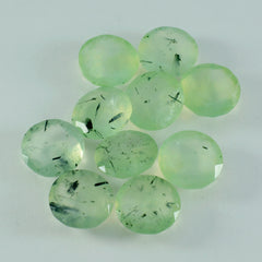 Riyogems 1PC Green Prehnite Faceted 12x12 mm Round Shape A1 Quality Loose Gem