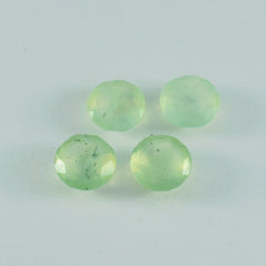 riyogems 1pc green prehnite faceted 13x13 mm round shape good quality loose gems