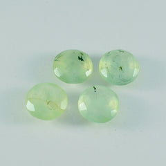 Riyogems 1PC Green Prehnite Faceted 15x15 mm Round Shape beautiful Quality Loose Gemstone