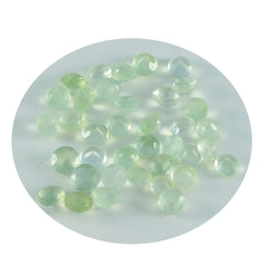 Riyogems 1PC Green Prehnite Faceted 3x3 mm Round Shape awesome Quality Gemstone