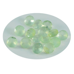 riyogems 1pc green prehnite faceted 5x5 mm round shape amazing quality loose gems