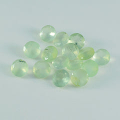 riyogems 1pc green prehnite faceted 5x5 mm round shape amazing quality loose gems