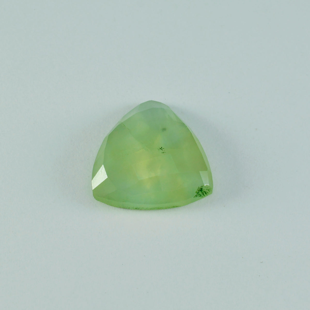 Riyogems, 1 pieza, prehnita verde facetada, 13x13mm, forma de billón, gemas sueltas de calidad aa