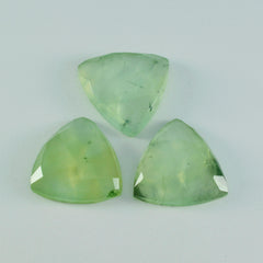 Riyogems, 1 unidad, prehnita verde facetada, 14x14mm, forma de billón, piedra suelta de calidad AAA