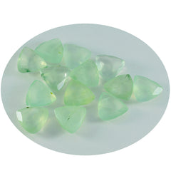 riyogems 1 pezzo di prehnite verde sfaccettato da 4x4 mm a forma di trilione di gemma sfusa di qualità sorprendente