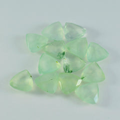 riyogems 1 pezzo di prehnite verde sfaccettato da 5x5 mm a forma di trilioni di gemme sfuse di meravigliosa qualità