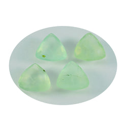 Riyogems 1PC Green Prehnite Faceted 6x6 mm Trillion Shape sweet Quality Loose Stone