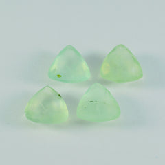 riyogems 1 pezzo di prehnite verde sfaccettata 6x6 mm a forma di trilione di pietra sciolta di qualità dolce