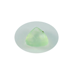 Riyogems 1PC Green Prehnite Faceted 9x9 mm Trillion Shape beauty Quality Gems