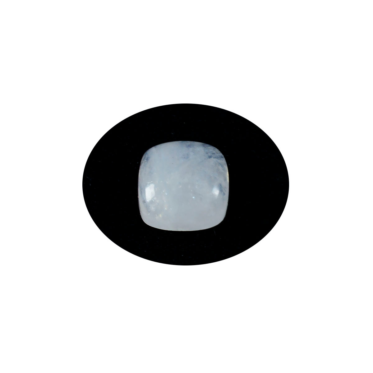 Riyogems 1PC White Rainbow Moonstone Cabochon 10x10 mm Cushion Shape attractive Quality Loose Gems