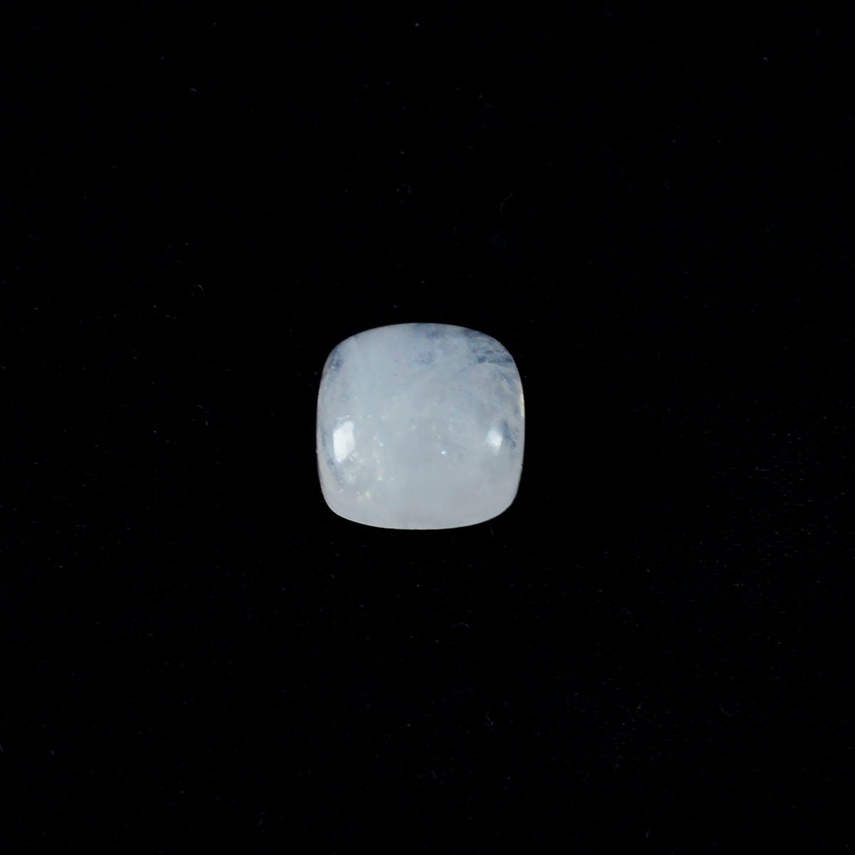 Riyogems, 1 pieza, cabujón de piedra lunar arcoíris blanco, 10x10mm, forma de cojín, gemas sueltas de calidad atractiva