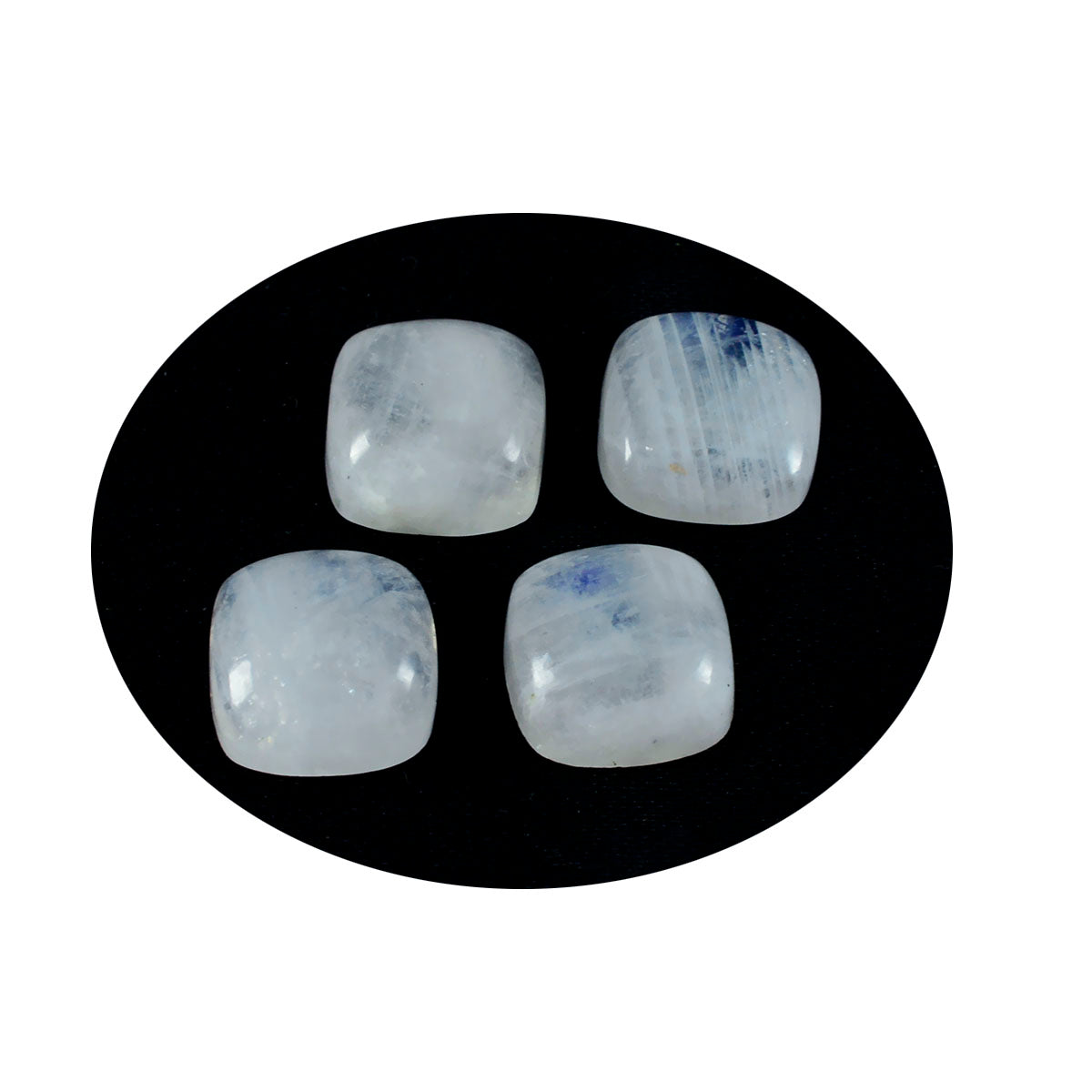 riyogems 1 шт. белый радужный лунный камень кабошон 7x7 мм в форме подушки, камень хорошего качества