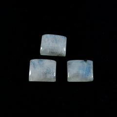 Riyogems 1PC witte regenboog maansteen cabochon 10x12 mm achthoekige vorm verbazingwekkende kwaliteit losse edelsteen