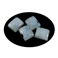 Riyogems 1PC White Rainbow Moonstone Cabochon 12x16 mm Octagon Shape handsome Quality Loose Stone