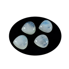 riyogems 1pc cabochon de pierre de lune arc-en-ciel blanc 12x12 mm en forme de coeur qualité incroyable pierre précieuse en vrac