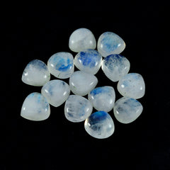 riyogems 1 шт. белый радужный лунный камень кабошон 6x6 мм в форме сердца драгоценные камни потрясающего качества