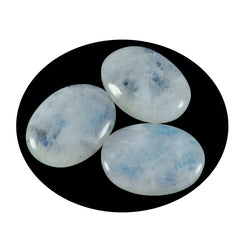 Riyogems 1PC White Rainbow Moonstone Cabochon 12x16 mm Oval Shape great Quality Loose Gem