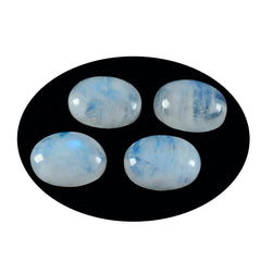 Riyogems 1PC White Rainbow Moonstone Cabochon 9x11 mm Oval Shape astonishing Quality Gems