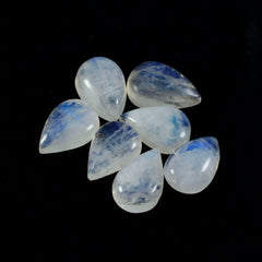 riyogems 1 шт. белый радужный лунный камень кабошон 8x12 мм грушевидная форма камень потрясающего качества