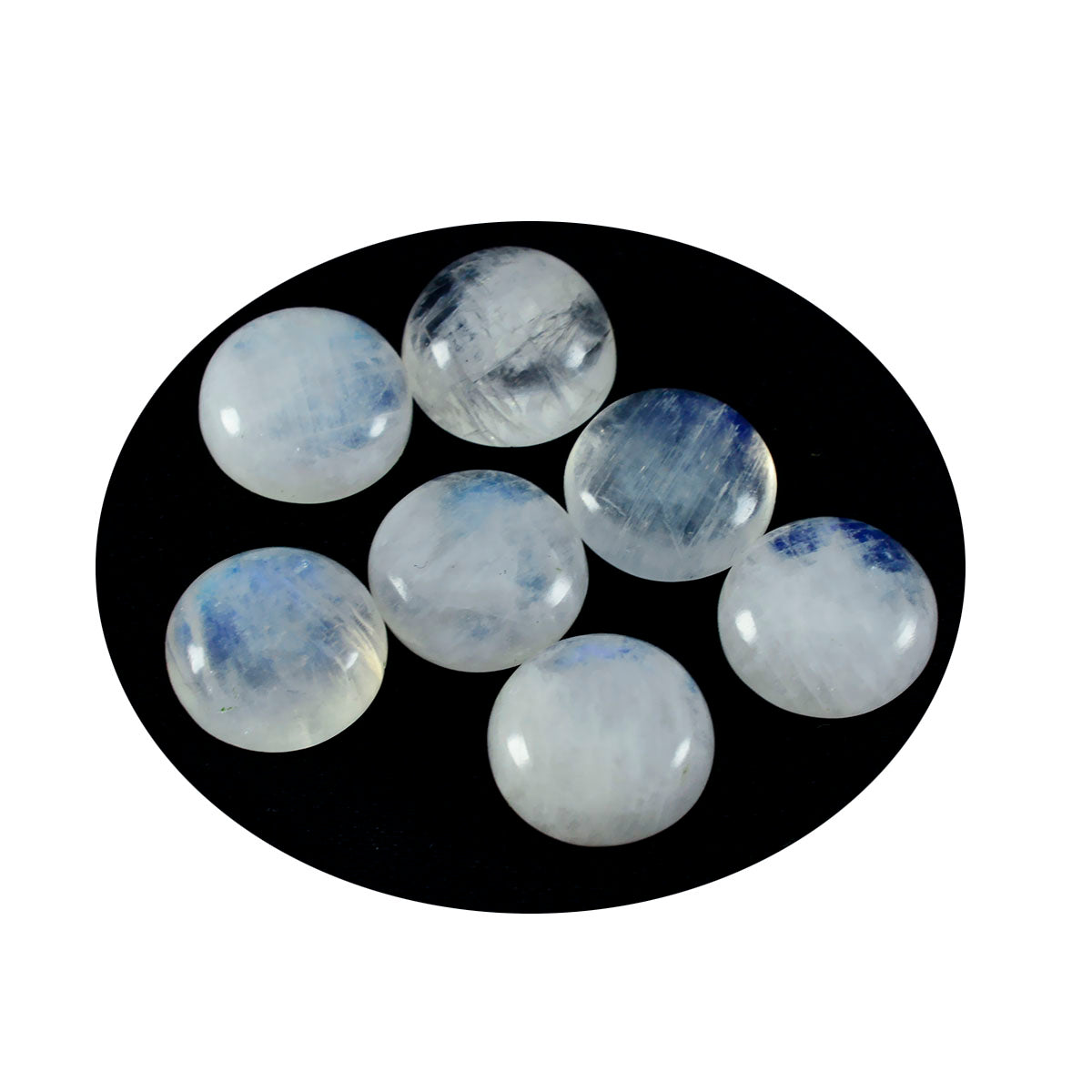 riyogems 1 шт. белый радужный лунный камень кабошон 15x15 мм круглая форма красивые качественные драгоценные камни