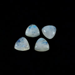 Riyogems 1 pieza cabujón de piedra lunar arcoíris blanco 13x13mm forma de billón gema de calidad a1