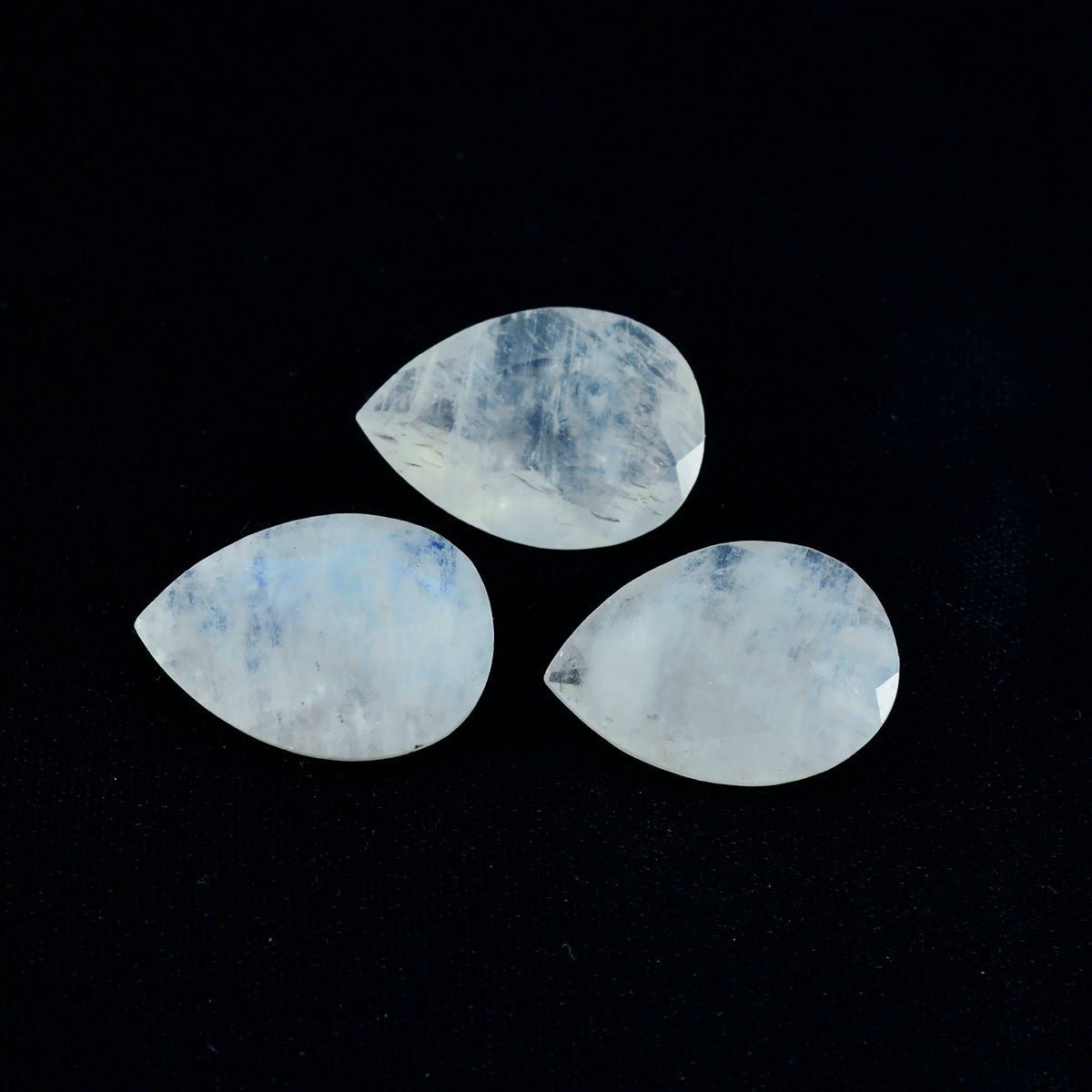 Riyogems, 1 pieza, piedra lunar arcoíris blanca facetada, 8x12mm, forma de pera, Gema suelta de buena calidad