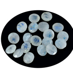 riyogems 1 шт., белый радужный лунный камень, граненый 6x6 мм, круглая форма, драгоценный камень прекрасного качества