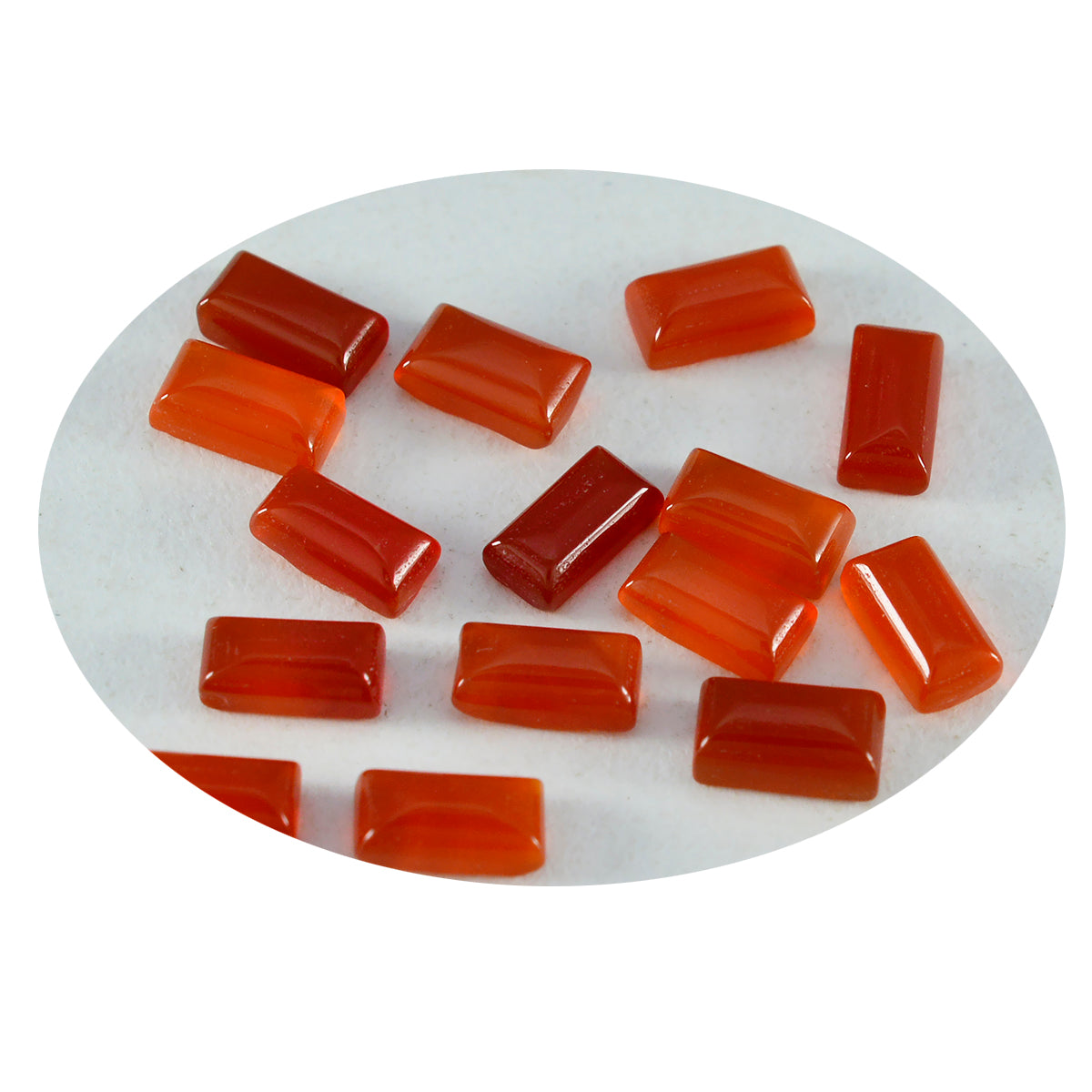 Riyogems 1PC Red Onyx Cabochon 3x6 mm Baguett Shape startling Quality Loose Gemstone