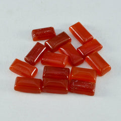 Riyogems 1PC Red Onyx Cabochon 6x12 mm Baguett Shape superb Quality Stone