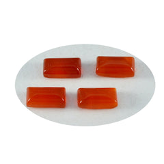 riyogems 1pc cabochon di onice rosso 7x14 mm forma baguette pietra preziosa di qualità eccezionale