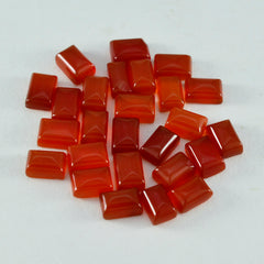 Riyogems 1 Stück roter Onyx-Cabochon, 5 x 7 mm, achteckige Form, niedlicher, hochwertiger loser Stein