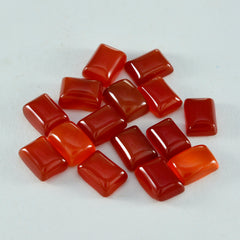 Riyogems 1PC Red Onyx Cabochon 7x9 mm Octagon Shape AA Quality Gem