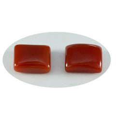Riyogems 1PC Red Onyx Cabochon 9x11 mm Octagon Shape A+ Quality Stone