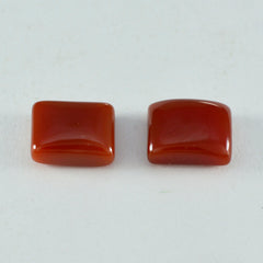 Riyogems 1PC Red Onyx Cabochon 9x11 mm Octagon Shape A+ Quality Stone