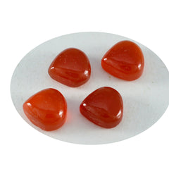 Riyogems 1PC Red Onyx Cabochon 11x11 mm Heart Shape excellent Quality Loose Gems