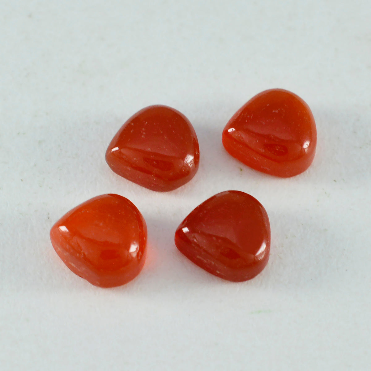Riyogems 1 pieza cabujón de ónix rojo 11x11 mm forma de corazón gemas sueltas de excelente calidad